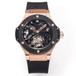 恒宝Hublot.V4升级版（升级如下：升级使用原装壳套起模壳身，侧耳不再使用塑料，搭配升级版真陀飞轮心脏，加强防震，解决了市场普通版本“缝合度不高有缝隙、机芯返修率高”的问题，90%还原原装构架，一比一尺寸，层压蓝宝石水晶表镜以及同步橡胶底牛皮表带，更突显了区别于小厂的质感。）n具体卖点可以归纳为“六高元素”：n1、高精准——真陀飞轮机芯，档次高又稳定n2、高缝合——圈口、壳身、底盖三者紧密无缝拼接，本次升级侧耳使用钢构造，区别市场塑料！n3、高还原——90%还原原装构架，一比一尺寸n4、高抗震——机芯加强防震，突破原理，返修率超低！n5、高强度——镜片采用防刮蓝宝石+聚乙烯防爆膜，可承受强烈撞击；n6、高颜值——酷炫的外形逼格满满，全镂空机芯，满满的齿轮机械感爆棚！nHUBLOT大爆炸男士系列BIG BANG腕表值得拥有。