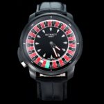 杰克宝 赌盘腕表nnCasino Tourbillon不仅仅是一款惊叹的艺术品还是一个真正的轮盘游戏，一个完全随机的机会游戏。n推杆推动轮盘头，配有37个口袋，1个绿色，18个红色和18个黑色，以及一个白色陶瓷球。它的机械结构依靠的是品质极高滚珠轴承。n轮盘头高速旋转，摩擦力极小。随机性达到了最佳状态，使Casino Tourbillon 再现拉斯维加斯美式轮盘桌面 极具创造性 成为真正的便携式游戏。n这款杰克豹腕表尺寸设计为44毫米直径和16.3毫米高度 这样的尺寸完美贴合腕部曲线 舒适与时尚兼得 而且还搭载了进口瑞士机芯即使在繁忙的生活中 也能保持精准走时 展现出制表匠心与精湛工艺的完美结合nn这款手表也是足球之星内马尔的最爱之一n