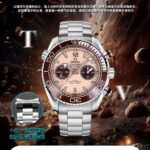 欧米茄海马宇宙600米男士新款计时，型号215.32.46.51.09.001（45.5mm）腕表 真正的原版一比一开模，所有功能及外观与原版一致（3位计时分针，归0时两支针同时归0，6位计时，9位小秒）n细节方面n1：精钢材质表壳，米色表盘，夜光刻度指针，双小盘计时码表，带日历显示，枣红色陶瓷单向旋转计时表圈，搭配米色运动表带 折叠扣n2：搭载全新9900全自动计时机芯，双T抗震欧米茄独特黑摆轮工艺.同步原装超长72小时待机n所有计时功能复刻原装功能 n3：钢带采用316L精钢 cnc 打磨工艺 工艺复杂 匠心打造 为各大表友独献完美复刻:时间的淬炼的经典~致敬海洋之作n  ｛TVS先锋之作 必属精品｝