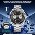欧米茄海马宇宙600米男士新款计时，型号215.32.46.51.01.004（45.5mm）腕表 真正的原版一比一开模，所有功能及外观与原版一致（3位计时分针，归0时两支针同时归0，6位计时，9位小秒）n细节方面n1：精钢材质表壳，灰色表盘，夜光刻度指针，双小盘计时码表，带日历显示，灰色陶瓷单向旋转计时表圈，搭配灰色运动表带 折叠扣n2：搭载全新9900全自动计时机芯，双T抗震欧米茄独特黑摆轮工艺.同步原装超长72小时待机n所有计时功能复刻原装功能 n3：钢带采用316L精钢 cnc 打磨工艺 工艺复杂 匠心打造 为各大表友独献完美复刻:时间的淬炼的经典~致敬海洋之作n  ｛TVS先锋之作 必属精品｝