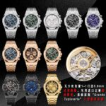 BLS新品爱比皇家橡树离岸型26420系列。 1:丹东厂4401导柱机芯6.8mm厚度，所有配件与原版1-1复刻可互换， 2丹东厂4401无卡度摆轮装置机芯更稳定更精准，精雕刻字所有外观一致。3:表盘logo1-1精雕雕刻每个字跟足原版，A字带长脚E字中间斜角在细横线 4表盘底纹放大网格均匀立体，威化方格压纹线条明显与原版一致 5:表盘日历窗口4轴激光精雕而成立体方正 6:表圈6角孔位立体孔位线条精准，进口高光螺丝立体整洁光亮，严丝合缝 7:表壳猪嘴死角位砂纹线条明显一致，壳圈底八角线线条立体明显连贯，尺寸精准，8:表带由厚到薄每一粒都连贯流畅不会大小粒或大小边，表带更柔顺不刮手，光位砂位线条笔直立体，螺丝整洁立体亮眼，9:壳圈带拉砂砂纹一致不会断纹不会粗细，光位更亮，砂纹更细腻，孔位与螺丝顺畅精准严丝合缝无偏差，所有配件均可与原版互换，。BLS爱彼26420系列融合了品牌标志性设计、复杂功能与顶级工艺，既适合日常佩戴，亦能满足专业计时需求，堪称现代运动腕表的典范之作。欢迎表友把玩