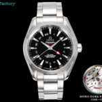 OVS 海马150 米GMT 搭载全新1:1一体机芯。尺寸43mm全新上市！1:表盘：以游艇 “柚木”板为素材 设计独特条纹表盘  GMT 双时区。2:机芯：8605机芯 双发条盒，双向自动上链，（市场唯一对版）3:避震器外观一致，具备真实功能的避震器 OVS ——我们是认真的！