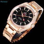 OVS 海马150 米GMT 搭载全新1:1一体机芯。尺寸43mm全新上市！1:表盘：以游艇 “柚木”板为素材 设计独特条纹表盘  GMT 双时区。2:机芯：8605机芯 双发条盒，双向自动上链，（市场唯一对版）3:避震器外观一致，具备真实功能的避震器 OVS ——我们是认真的！