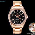 OVS 海马150 米GMT 搭载全新1:1一体机芯。尺寸43mm全新上市！1:表盘：以游艇 “柚木”板为素材 设计独特条纹表盘  GMT 双时区。2:机芯：8605机芯 双发条盒，双向自动上链，（市场唯一对版）3:避震器外观一致，具备真实功能的避震器 OVS ——我们是认真的！