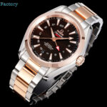 OVS 海马150 米GMT 搭载全新1:1一体机芯。尺寸43mm全新上市！1:表盘：以游艇 “柚木”板为素材 设计独特条纹表盘  GMT 双时区。2:机芯：8605机芯 双发条盒，双向自动上链，（市场唯一对版）3:避震器外观一致，具备真实功能的避震器 OVS ——我们是认真的！