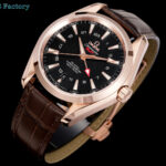 OVS 海马150 米GMT 搭载全新1:1一体机芯。尺寸43mm全新上市！1:表盘：以游艇 “柚木”板为素材 设计独特条纹表盘  GMT 双时区。2:机芯：8605机芯 双发条盒，双向自动上链，（市场唯一对版）3:避震器外观一致，具备真实功能的避震器 OVS ——我们是认真的！