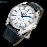 OVS 海马150 米GMT 搭载全新1:1一体机芯。尺寸43mm全新上市！1:表盘：以游艇 “柚木”板为素材 设计独特条纹表盘  GMT 双时区。2:机芯：8605机芯 双发条盒，双向自动上链，（市场唯一对版）3:避震器外观一致，具备真实功能的避震器 OVS ——我们是认真的！