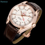 OVS 海马150 米GMT 搭载全新1:1一体机芯。尺寸43mm全新上市！1:表盘：以游艇 “柚木”板为素材 设计独特条纹表盘  GMT 双时区。2:机芯：8605机芯 双发条盒，双向自动上链，（市场唯一对版）3:避震器外观一致，具备真实功能的避震器 OVS ——我们是认真的！