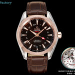 OVS 海马150 米GMT 搭载全新1:1一体机芯。尺寸43mm全新上市！1:表盘：以游艇 “柚木”板为素材 设计独特条纹表盘  GMT 双时区。2:机芯：8605机芯 双发条盒，双向自动上链，（市场唯一对版）3:避震器外观一致，具备真实功能的避震器 OVS ——我们是认真的！