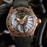 🎩昆仑 CORUM 玩趣鱼眼玻璃 45mm*18mm 头层牛皮 原装针扣 全自动机械 玩趣鱼眼与镂空科技面的结合 佛罗伦萨艺术精雕工艺 让冷金属变得有趣有味