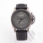 VS新品：沛呐海Luminor Marina 44MM “烟灰”1662 喷砂钛壳工业感十足护侨把 圈口 把头深色碳纤维 色调层次高级上档次，与1661 相似却比1661 更闷骚，实表比图片好看。