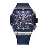 BBF 重磅经典新品 BIG BANG灵魂系列 出品即顶配 无需升级n宇舶表将 Big Bang系列的精神内涵融入另一系列 酒桶型造型别具一格。该系列表壳采用巧妙的多层结构 令各类材料 色彩和饰面间的融合成为可能  BBF《独家》HUB 4700 自动上链计时机芯 市面只此一家对版原版缕空日历环 也是唯一采用原版材料5级钛金属  使腕表轻盈舒适 42mm  蓝宝石水晶表镜 七彩纹指针 一健快拆橡胶表带可与原版互换  天花板级别(BBF出品  必属精品)