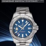 BLS百年灵复仇者系列型号A17328101新款强势来袭！n腕表表径42mm，300米超强防水，厚度12.15mm，腕表搭载瑞士原装SW200-01和2824两种机芯选择，表盘棒状时标超强夜光，弧面蓝宝石水晶玻璃，双面防炫 ，搭载60分钟单向棘轮式旋转表圈，嵌刻数字时标与刻度，助力计算飞行及潜水时间。nBLS工厂不断用时间证明自身实力，自由不拘的灵魂永远年轻，永远在路上。