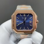 TW Factory🌐百达翡丽重磅推出新系列CUBITUS 5821腕表n这款Cubitus手链及表盘，既经典又时尚，优雅与高级感完美平衡。n亮点特色：1️⃣机芯:搭载定制9015改Cal.26-330 SC一体机，自动上链机芯。2️⃣钢带:316L定制级人体工程学表带，新扣款式。3️⃣表壳:尺寸45毫米厚度仅8.8mm，为表壳对角线长度(即10点位至4点位),因为表壳近似于方形，上下边的宽度会小于这一数值，所以视觉效果并不是很大。n搭配上，5821属于运动风格腕表，日常搭配正装和休闲风格也可以。nTW出品:匠工精神，专注品质，请认准细节🌐