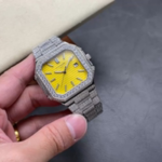 百达翡丽 满钻 方形 CUBITUS系列 5821/1A-001n探索奢华与精湛工艺的完美结合nn×精钢材质和钻石的完美搭配，把华丽感与运动感结合在一起十分巧妙。一颗颗精美的钻石被镶嵌在表壳上，交相辉映出一种美丽的光芒。nn×镜面采用抗刮花，耐磕碰的蓝宝石水晶玻璃。3点位设有日历窗口，搭配经典的大三针设计，不会显得复杂多余。nn×无论外观或是性能都是一丝不苟，完美的控制了表头的厚度。全新升级，品牌举世闻名超凡珠宝满天星完美结合，这款豪华百达翡丽腕表独特及富有魅力设计，是展现完美工艺的升华之作，是成功人士身份的象征。