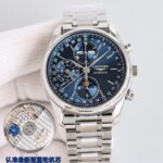 @（送皮带）n全新打造天花板 LONGINES 浪琴L2.773.4八针月相多功能机械 n【机芯】搭载7751独家蓝钢轮全自动机械机芯改原装L2.687.5最新镂空自动锤，升级改良版技术十分稳定动力储备高达48小时n【表壳】“锤压式”316L精钢。尺寸40MM。后经电脑CNC数控雕刻超精密防水深度100米 n【字面】指针采用淬火烧钢蓝，烫金月相盘，首次采用原装开模，定制修正原装显示凹凸感也同正品一致细节n【表带】316L精钢经切割工艺后散件打磨再手拼而成360度无死角0刮手。实物精致有重量结实耐用到手实物绝对超赞。（🎁赠送小牛皮带和原装皮带扣一套，黑色棕色任君挑选）