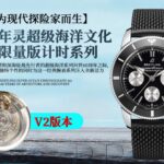 BLS工厂V2版本百年灵超级海洋文化二代限量版计时系列。(breitling super ocean chronograph 46)  60 YEARS OF ADVENTURE AND DISCOVERY【专为现代探险家而生】传承1957年表款在堪称深海征战先行者的超级海洋系列问世60周年之际，百年灵在保留其独特个性的同时为这一经典腕表系列注入全新活力。【圈口】全新的表圈设计采用精钢搭配坚固无比的防划防震高科技陶瓷表圈刻度环，去掉了原本围绕分钟刻度的金属环使现有表圈与装饰有原型经典品牌标识的同色表盘完美融合。搭配双面防炫目处理蓝宝石        作为本次新品的最大亮点，熊猫计时盘的加入无疑令全新的百年灵超级海洋文化二代计时码表更具魅力。三个对比鲜明的功^_^能盘，分别位于3点钟、6点钟和9点钟位置，对应30分钟计时、12小时计时以及小秒盘三大计时常规功能，别具经典的机械美感。三角形时针和菱形分针以及偏锥形小时刻度末端拥有Super-LumiNova®夜光部分，便于在夜间观时。在盘面的四五点为之间，更设有日历显示窗口，为这经典的盘面再添实用功能。【机芯】原版搭配百年灵自制机芯，我们采用国内最为稳定的7750鱼鳞纹洗花机芯，每个机芯出厂都测试48小时 【表带】配该系列专用的全新同色牛皮-橡胶表带，采用撞色缝线缝制，极具设计感。配戴极具舒适【米兰钢带】原版开模，工艺复杂。所有地方同步原版，可以螺丝拆卸表带