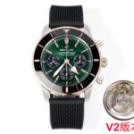 BLS工厂V2版本百年灵超级海洋文化二代限量版计时系列。(breitling super ocean chronograph 46)  60 YEARS OF ADVENTURE AND DISCOVERY【专为现代探险家而生】传承1957年表款在堪称深海征战先行者的超级海洋系列问世60周年之际，百年灵在保留其独特个性的同时为这一经典腕表系列注入全新活力。【圈口】全新的表圈设计采用精钢搭配坚固无比的防划防震高科技陶瓷表圈刻度环，去掉了原本围绕分钟刻度的金属环使现有表圈与装饰有原型经典品牌标识的同色表盘完美融合。搭配双面防炫目处理蓝宝石        作为本次新品的最大亮点，熊猫计时盘的加入无疑令全新的百年灵超级海洋文化二代计时码表更具魅力。三个对比鲜明的功^_^能盘，分别位于3点钟、6点钟和9点钟位置，对应30分钟计时、12小时计时以及小秒盘三大计时常规功能，别具经典的机械美感。三角形时针和菱形分针以及偏锥形小时刻度末端拥有Super-LumiNova®夜光部分，便于在夜间观时。在盘面的四五点为之间，更设有日历显示窗口，为这经典的盘面再添实用功能。【机芯】原版搭配百年灵自制机芯，我们采用国内最为稳定的7750鱼鳞纹洗花机芯，每个机芯出厂都测试48小时 【表带】配该系列专用的全新同色牛皮-橡胶表带，采用撞色缝线缝制，极具设计感。配戴极具舒适【米兰钢带】原版开模，工艺复杂。所有地方同步原版，可以螺丝拆卸表带