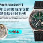 BLS工厂V2版本百年灵超级海洋文化二代限量版计时系列。(breitling super ocean chronograph 46)  60 YEARS OF ADVENTURE AND DISCOVERY【专为现代探险家而生】传承1957年表款在堪称深海征战先行者的超级海洋系列问世60周年之际，百年灵在保留其独特个性的同时为这一经典腕表系列注入全新活力。【圈口】全新的表圈设计采用精钢搭配坚固无比的防划防震高科技陶瓷表圈刻度环，去掉了原本围绕分钟刻度的金属环使现有表圈与装饰有原型经典品牌标识的同色表盘完美融合。搭配双面防炫目处理蓝宝石        作为本次新品的最大亮点，熊猫计时盘的加入无疑令全新的百年灵超级海洋文化二代计时码表更具魅力。三个对比鲜明的功^_^能盘，分别位于3点钟、6点钟和9点钟位置，对应30分钟计时、12小时计时以及小秒盘三大计时常规功能，别具经典的机械美感。三角形时针和菱形分针以及偏锥形小时刻度末端拥有Super-LumiNova®夜光部分，便于在夜间观时。在盘面的四五点为之间，更设有日历显示窗口，为这经典的盘面再添实用功能。【机芯】原版搭配百年灵自制机芯，我们采用国内最为稳定的7750鱼鳞纹洗花机芯，每个机芯出厂都测试48小时 【表带】配该系列专用的全新同色牛皮-橡胶表带，采用撞色缝线缝制，极具设计感。配戴极具舒适【米兰钢带】原版开模，工艺复杂。所有地方同步原版，可以螺丝拆卸表带