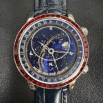 3K Factory 新品上市，独具匠心打造PP-6104G款超级复杂功能系列日内瓦苍穹系列，你可曾想象把星空佩戴在手腕上吗？星空升级直逼完美修正版，修正与官方一致的《顺时针》日历方向，这款星空腕表独具特别星象功能，表盘上就能欣赏日内瓦苍穹图，字面搭配与原装一致的搪瓷白月相，耗时两年精心打造，采用原装进口miyota全自动机械机芯改Cla.240机芯，直径42.5mm，厚10mm，搭配原装珍珠18K金自动锤，圈口镶嵌45颗璀璨宝石，环绕表圈，熠熠生辉，表扣镶嵌28颗璀璨宝石，工艺精湛，表盘上的月亮会根据天空的月亮月满圆月蚀弯的情况自动变化，玻璃采用先进技术处理，微拱形让玻璃折射光跟立体效果更强，让表盘看起来更加通透，3K出品必属精品，欢迎品鉴！