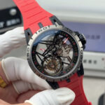 NEW-罗杰杜彼钛金属陀飞轮！型号RDDBEX0549腕表/直径45mm/厚度13.5毫米 /全镂空海鸥定制RD505S手动上链机芯，钛合金表壳与原装同步/储能动力长达50小时。