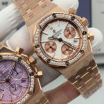 38mm爱彼Audemars piguet 皇家橡树系列26715BC.ZZ.1356BC.01。 38mm尺寸1:1n目前最高机械机芯版本⚠️正品是机械！机械！不要花冤枉钱买了个石英！nAP皇家橡树系列计时腕表、真正一比一原版复刻，所有表盘都以原装正品表盘模版精心打造开发出来，秒杀市场不对版高仿，欢迎大家来鉴别。目前在国内外38mm之一市场正品一表难求，二手市场价格已经上升到50W幅度相当保值增值款，能买到就赚到。每一款字面都是原装正品代用级别，从开发面对颜色整整花了1年3个月时间，为了保证大家花最少的钱就能买最划算的表款n1 表壳材质属进口316精钢，超高精细打磨拉丝工艺，细节处理！死角位进行手工拉丝，各个位置五金配件打磨保持原装一致，打造技术性攻破已做到壳可正品互换。n2 圈口采用高光抛光加原装人工镶嵌手法，保证32颗明亮切割美钻大小一致，排列整齐n3 每一款字面都是原装代用级表盘，非市场上高仿所能比拟，原装开模字钉和指针最值得珍惜是表盘一体成型真正还原正品效果，非市场分二层，没光泽！ n4 装配7750机芯，走时精准稳定光