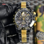 ✨**BLAKEN UPGRADE ALERT!**✨n第六代迪通拿碳黑复刻版 镂空设计！6th Gen Daytona Carbon Black Replica，40mm上手绝了！n🔥核心亮点一眼种草：n▪️12.2mm超薄机身 12.2mm Ultra-thin Case（甩开市面13.5mm普通款），全实心精钢 Solid Stainless Steel 打造，接缝几乎0缝隙，质感拉满！n▪️哑黑套件 Matte Black Kit 升级+多色圈口 Multi-color Bezels 可选，后期想换风格随便搭，个性党狂喜～n▪️表带双选项：硅胶款 Silicone Strap 轻便舒适/精钢款 Steel Strap 硬朗有范儿，CNC全程精雕 CNC Precision Engraving + 人工打磨，细节控直接爱住！n⌚机芯硬核：n4802一体机芯 4802 Integrated Movement，搭载72-hour Long Power Reserve长储能，计时功能 Chronograph Function 和专柜同步，走时稳得一批～n💡贴心设计：n蚝式保险扣 Oyster Safety Clasp 防意外打开，实心链结 Solid Links 戴久了也舒服，操作还特简单！n低调又有面儿，这波升级真的可！n