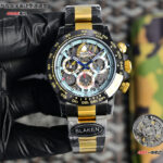✨**BLAKEN UPGRADE ALERT!**✨n第六代迪通拿碳黑复刻版 镂空设计！6th Gen Daytona Carbon Black Replica，40mm上手绝了！n🔥核心亮点一眼种草：n▪️12.2mm超薄机身 12.2mm Ultra-thin Case（甩开市面13.5mm普通款），全实心精钢 Solid Stainless Steel 打造，接缝几乎0缝隙，质感拉满！n▪️哑黑套件 Matte Black Kit 升级+多色圈口 Multi-color Bezels 可选，后期想换风格随便搭，个性党狂喜～n▪️表带双选项：硅胶款 Silicone Strap 轻便舒适/精钢款 Steel Strap 硬朗有范儿，CNC全程精雕 CNC Precision Engraving + 人工打磨，细节控直接爱住！n⌚机芯硬核：n4802一体机芯 4802 Integrated Movement，搭载72-hour Long Power Reserve长储能，计时功能 Chronograph Function 和专柜同步，走时稳得一批～n💡贴心设计：n蚝式保险扣 Oyster Safety Clasp 防意外打开，实心链结 Solid Links 戴久了也舒服，操作还特简单！n低调又有面儿，这波升级真的可！n